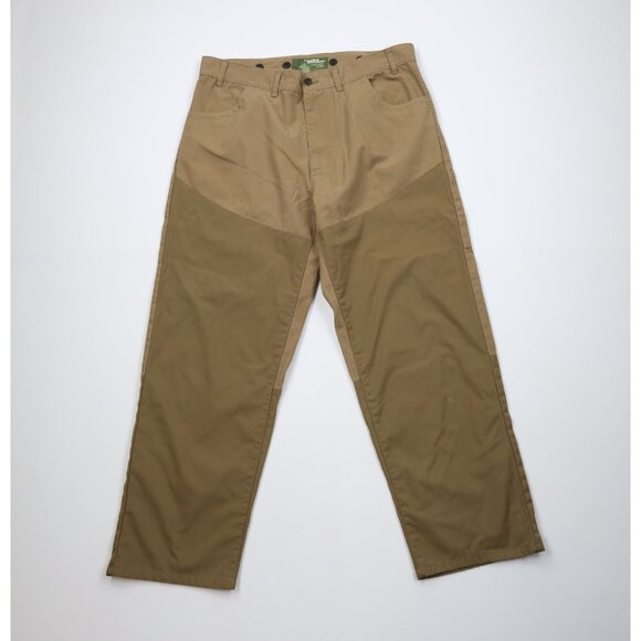 Vintage Gander Mountain Mens 38x32 Faded Canvas Wide Leg Field Brush Pants Brown - Picture 1 of 14